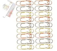 6Pcs 3 Colors Heart Pen Clip Metal Pencil Clips Multifunctional Rose Gold Silver Carbon Steel Paperclip, for Notebook Book Journal Office School Accessories (18pcs)