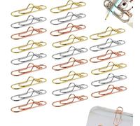 6PCS 3 Colors Heart Pen Clip Metal Pencil Clips, Zcjeaneviln Heart Pen Clip Metal Pencil Clips, Multifunctional Rose Gold Silver Carbon Steel Paperclip, Pens Holder for Notebook Journal (24Pcs)