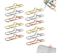 6PCS 3 Colors Heart Pen Clip Metal Pencil Clips, Zcjeaneviln Heart Pen Clip Metal Pencil Clips, Multifunctional Rose Gold Silver Carbon Steel Paperclip, Pens Holder for Notebook Journal (12Pcs)
