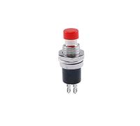 6pcs 7mm Thread 2 Pin Mini Mini Momento Interruptor de botón pulsador Normalmente cerrado-abierto Presione el interruptor momentáneo de reinicio,red,Press on-NO