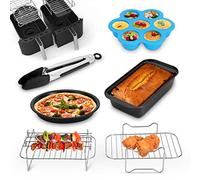 6Pcs Accesorios para Freidoras de Aire para Ninja Foodi AF400EU, AF500EU, Accesorios freidora sin Aceite, Moldes para Freidora de Aire, Apto para Airfryer Cosori Cecotec Innsky Philips 5,5L-9.6L