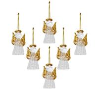 6pcs Adornos de ángel de oración ores de Oro de Oro Adornos de Navidad