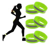 6PCS Bandas Reflectoras, Brazalete Reflectante Altamente Reflexivo, Bandas de Muñeca/Tobillo, Banda de Seguridad Reflectantes, Bandas de Neón para Running