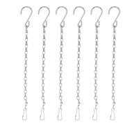 6Pcs Bird Cage Plant Hanger Chain Double Hook Hanging Chain Basket Chains For Flower Pots Bird House Enduring Wind Chimes Hook