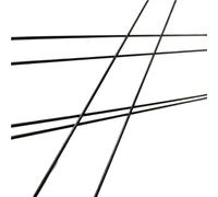 6pcs Black Fiberglass Support Rods - 0.8mm, 1mm, 1.2mm Diameter, 1000mm Length, Flexible and Durable Construction Rods for DIY Projects and Model Building(1x1000mm)