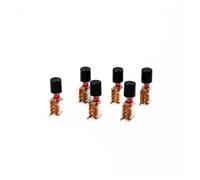 6Pcs black Straight key switch PS-22F02 six-pin no lock button Key switch A set of button switches and hats