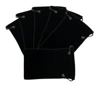 6PCS Bolsas Terciopelo, Bolsas de Terciopelo Negro, Bolsitas de Tela con Cordón, Bolsas de Joyería de Terciopelo Bolsas para Joyas, Dulces, Regalos de Boda, Tapones Para Los Oídos, Llaveros (10x15 cm)