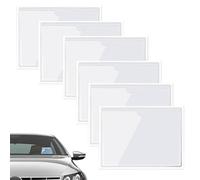 6pcs Bolsillo Auto Adhesivo de Tarjeta, Bolsa adhesiva para parabrisas de coche, 10 x 8 cm, transparente para licencia de coche, clip de tarjeta de estacionamiento, para parabrisas de coche