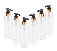 6pcs Botella de Loción de Pet Dispensadores de Jabón y de Loción Botella de Champú de Gel de Ducha 250ml Transparente Reciclables en Hogar Durante Viaje Contenedores de Loción para Manos