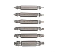 6pcs Broken Bolt Remover Kit Doble Extremo Dañado Tornillo Extractor Set Alta Acero Brocas Herramienta Para Eliminación De Sujetadores Despojados Con Caja De Almacenamiento
