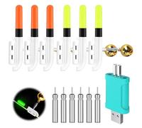 6pcs Campanas De Alarma De Pesca, Indicador De Picada, Luz Nocturna para Pesca Pesca Alarma Campana Varillas Luminosas Luminosas Luz De Pesca Varillas Luminosas con Hebilla, para Pesca Nocturna