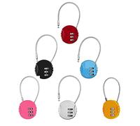 6Pcs Candados con Combinación Candado de Seguridad de 3 Dígitos Cerradura de Impermeable Combinación para Maleta Bolsa de Viaje Equipaje