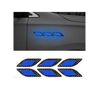 6PCS Car Fender Hood Bumper Reflective Decal Safety Warning Stripe Stickers Car Protection Body Stickers