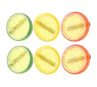 6pcs Central de cabello de limón 3 color 2 clips de cabello de frutas lindas y dulces para mujeres y niñas con un fuerte clip de accesorios de rebanadas de limón para ropa dal, fotos.