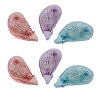 6Pcs Cinta Pegamento Roller, 6mm x 6m Celo Doble Cara, Cinta Adhesiva Doble Cara Transparente Dispensador, para Álbumes de Recortes Diario Artesanía Foto