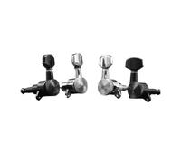 6pcs clavijas de afinación con bloqueo, guitarra ST TL eléctrica acústica | Clavijeros, negro, 6R, relación 1:15, tornillos incluidos(Chrome 1R5L)