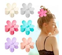 6pcs clip de pelo de flores mate antideslizante, diseño floral, Grandes Clips de Pelo Lindo para Las Mujeres niñas Regalos, Clips de Garra Grande para Las Mujeres Thick/ThinHair, Accesorios