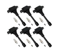 6Pcs Coils de Ignición con 6Pcs Plugs de Spark Compatible con EX37 G37 Q50 370Z UF617 Sistema de Ignición Substitución