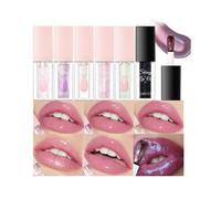 6Pcs Color Changing Lip Oil Light Lipgloss Set, Moisturizing Hydrating Lip Glow Oil Lip Gloss Kit High Shine Lip Plumping Glass Finish Lip Gloss