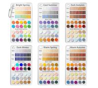 6Pcs Color Palette Cards Analysis Draping Kit, Seasonal Color Palette Cards