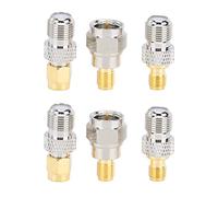 6PCs Conector de latón de impedancia de 50 ohmios Tipo F a Adaptador SMA para Aplicaciones RF, Antenas, Dispositivos WLAN, Cables coaxiales, etc.