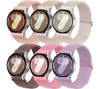 6PCS Correa para Samsung Galaxy Watch 7/6/4/5/FE 40mm 44mm/Watch 5 Pro,Correas Reloj 20mm Nylon Forerunner 245/Vivoactive 3/4S,Amazfit Gts 2/4 Mini,Bip,Gts 2/4/3,Gtr 4/Min,Big U /Pro,Bip 3 /Pro