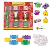 6pcs Crackers de Navidad,Galletas Familiares Navideñas Lujosas Novedades Regalos Gorros de Fiesta Infantil Luxury Christmas Crackers para Regalo Favorito para la Mesa de la fiesta de Navidad (Set 2)