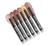 6pcs Crema De Ojos Sombras Maquillaje Brillo Sombras Ojos Mate Lápiz Duradero Agudos Pigmentado