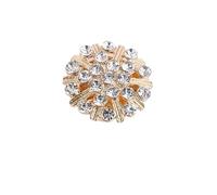 6pcs Cufflinks Women Shirt Buttons Crystal Alloy Copper Flower Shape para manualidades, bodas(Color 1)