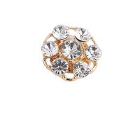 6pcs Cufflinks Women Shirt Buttons Crystal Alloy Copper Flower Shape para manualidades, bodas(Color 3)