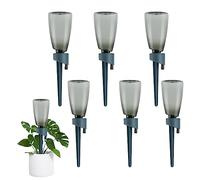 6pcs Dispositivos de riego de plantas con botellas de 500 ml Kit de riego de goteo automático Válvula de liberación lenta para plantas para exteriores Azul, Sub Waterer