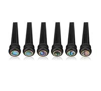6PCS Ebony Bridge Pins, Ebony Guitar Pins with Abalone Shell, Inlaid Abalone Dot Acoustic Guitar Replacement Part for Amateur Guitarists or Professional Guitarists