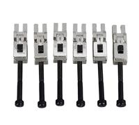 6Pcs Electric Guitar Bridge Saddle, Double Locking Tremolo Metal Roller Screw Saddle Replacement, Premium Metal Bridge Saddles with Double Locking System, for Various Guitar Styles (Plata)