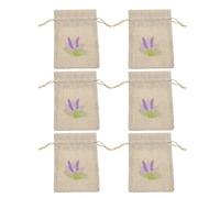 6pcs Empty Sachet Bags Lavender Packing Drawstring Small Burlap Wedding Birthday Storage Jewelry Rings Keys Coins Spices
