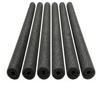 6PCS Espuma de Fideos para Piscina, Ayuda para Nadar Fideos para Piscina Flotador Esponja de PE Hueca Antideslizante Amortiguador para niños Adultos, 59 Pulgadas, Negro