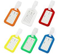 6Pcs Etiquetas de Identificación de Maleta Etiquetas para Equipaje Etiquetas de Viaje Flexibles con Cordón Colores múltiples Etiqueta para Evitar la Pérdida de Bolsas y Maletas