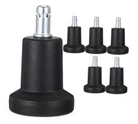 6pcs Fixed Caster Pads Chairs Swivel Accent Chair Swivel Office Chair Multifunction Wheels Casters Plug-in Chair Leveler Chair Legs Sliders Fixed Feet for Replacement Metal