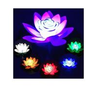 6pcs Floating Artificial Water Lilies, Pond Light Lotus, Floating Led Lotus (multicolor), Floating Foam Flowers