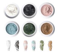 6pcs Gel de textura para uñas, escultura profesional de arte de uñas en gel 3D, moda y atractivo gel de esculpir de uñas para uñas de bricolaje en casa o viajar..