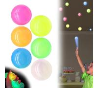 6pcs Glorbs Balls,Ceiling Balls, Bounce Back To You, Glows In The Dark Ceiling Balls, Stress Relief Toys Sticky Ball for Ceiling, Fluorescent Sticky Wall Balls, Luminous Sticky Balls Decompression Toy