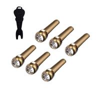 6pcs Guitar Bridge Pins Guitarra Cordones Proporcionar Actuaciones Textura Metal Para Principiantes Y Profesionales Músicos