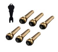 6pcs Guitar Bridge Pins Guitarra Cordones Proporcionar Actuaciones Textura Metal Para Principiantes Y Profesionales Músicos