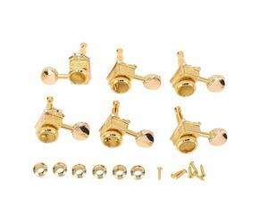 6PCS Guitar Locking Tuners, Vintage Locking Tuning Key Pegs, Heavy Duty Internal Gear with 6 Rings and 7 Screws, to Install Lock Tuner for ST TL SG Guitars