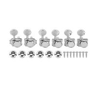6PCS Guitar Tuner Pegs, Semi Closed String Tuning Pegs Keys, Metal Machine Heads with Nut and Screw, for Acoustic Electric Guitar, Stable Tuning, sturdy Accessory