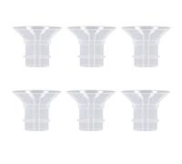 6pcs Insertos de brida Spectra portátil 24mm escudos Bridas Material de silicona líquida para la bomba de leche portátil (19MM)