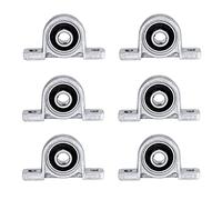 6PCs KP08 Rodamiento de Bloque de Almohada, 8mm Diámetro Aleación de Zinc Autoalineación Brida Montada Rodamientos de Bloque de Almohada para Diámetro 8mm Vástago Eje Lineal