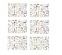 6Pcs Large Gift Wrapping Paper 70x50cm Wrapping Sheet for Holiday Gifts Packaging Festival Decoration Mosque Pattern Decorative Paper