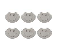 6Pcs Leather Corner Page Book Mark Smiling Face PU Bookmarks Books Protectors for Lover Students Adult Holders