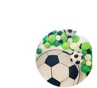 6pcs / lot FootballSoccer Theme Candy Box Caja de palomitas de maíz Suministros para fiestas de cumpleaños Bolsas de palomitas de maíz Kids Favors Package-126pcs globo