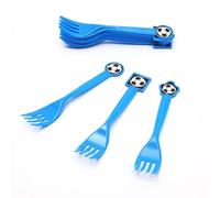 6pcs / lot FootballSoccer Theme Candy Box Popcorn Box Suministro para fiesta de cumpleaños Bolsas de palomitas de maíz Kids Favors Package-10pcs tenedor